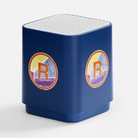 Фото товара Беспроводная колонка с подсветкой гравировки Glim, синяя