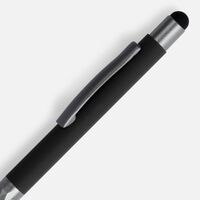 Фото товара Ручка шариковая Digit Soft Touch со стилусом, черная
