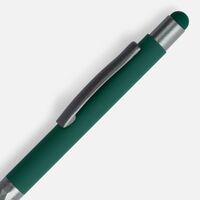 Фото товара Ручка шариковая Digit Soft Touch со стилусом, зеленая