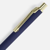 Фото товара Ручка шариковая Lobby Soft Touch Gold, синяя