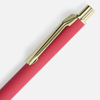 Фото товара Ручка шариковая Lobby Soft Touch Gold, красная