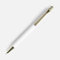 Фото товара Ручка шариковая Lobby Soft Touch Gold, белая
