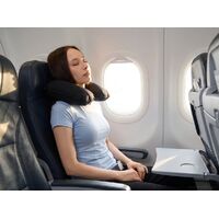 Фото товара Надувная подушка под шею в чехле Sleep, черная