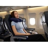 Фото товара Надувная подушка под шею в чехле Sleep, темно-синяя