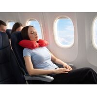 Фото товара Надувная подушка под шею в чехле Sleep, красная