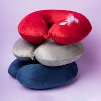 Фото товара Подушка дорожная "SOFT"; memory foam, микрофибра,серый