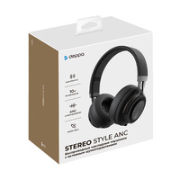 Фото товара Беспроводные накладные наушники Stereo Style ANC , BT 5.0, ANC, 500мАч, черный, Deppa