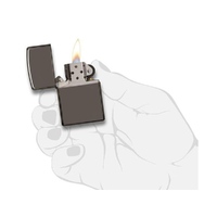 Фото товара Зажигалка ZIPPO Classic с покрытием Black Ice, латунь/сталь, чёрная, глянцевая, 38x13x57 мм