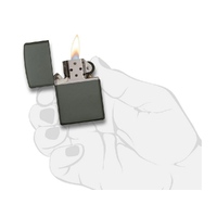 Фото товара Зажигалка ZIPPO Classic с покрытием Green Matte, латунь/сталь, зелёная, матовая, 38x13x57 мм
