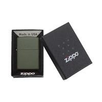 Фото товара Зажигалка ZIPPO Classic с покрытием Green Matte, латунь/сталь, зелёная, матовая, 38x13x57 мм