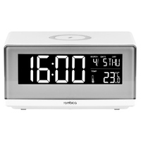 Фото товара Часы с беспроводным зарядным устройством Rombica Timebox 2, белый (Р)