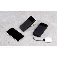 Фото товара Зарядное (22.5W) устройство "Top Grade SOFTTOUCH" 20000 mAh с подсветкой логотипа, встроенными кабелями и цифровым индикатором заряда