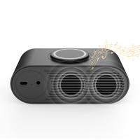Фото товара Настольные часы "Smart Hub" с bluetooth колонкой 5Вт, беспроводной (15W) зарядкой и подсветкой логотипа